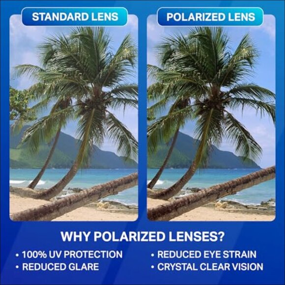 Polarized Sunglasses Mixed Metal Frame 100% UV Protection